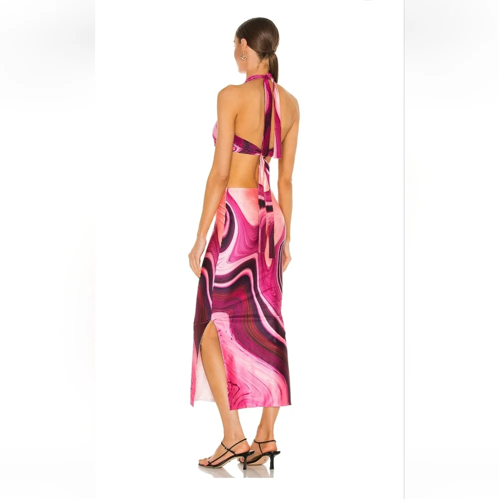Farai London Gaia Long Dress in Purple Medium - Picture 2 of 4